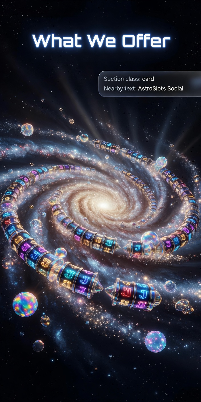 Expansive galaxy vista representing the boundless fun of AstroSlots Social Casino platform