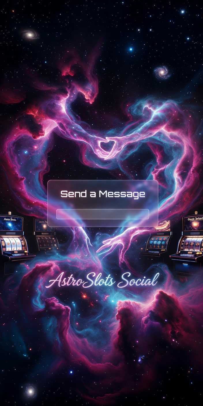 Cosmic slot reels with glowing stars and planets in neutral dark theme for featured game teaser